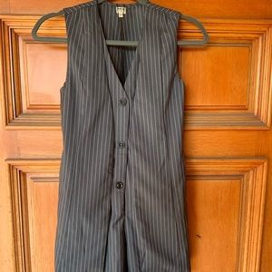 Pinstripe Romper w/ Vest
